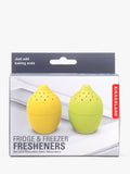 Kikkerland reusable fridge and freezer freshener set with baking soda and date dial, set of 2, UK version