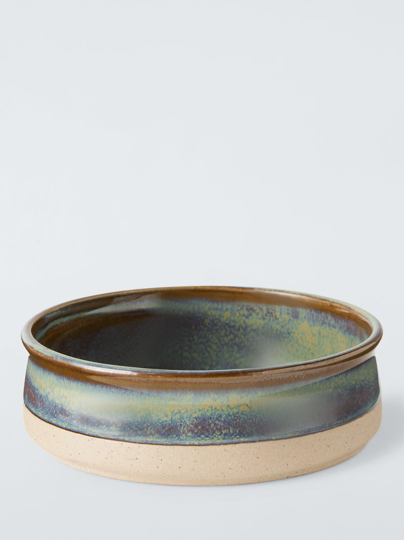 John Lewis stoneware dog bowl, small, green and multi-color, UK version