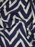 Montreux Fabrics zigzag jersey fabric blue white 150cm - British product