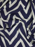 Montreux Fabrics zigzag jersey fabric blue white 150cm - British product
