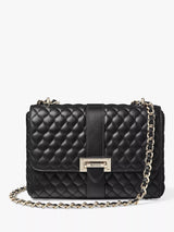 John Lewis Aspinal of London Lottie Large Smooth Quilted Leather Shoulder Bag- Buy online at McGrocer