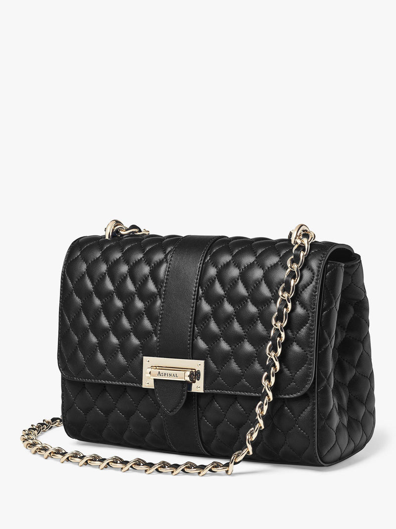 Aspinal of London Lottie Large quilted leather shoulder bag (British brand)