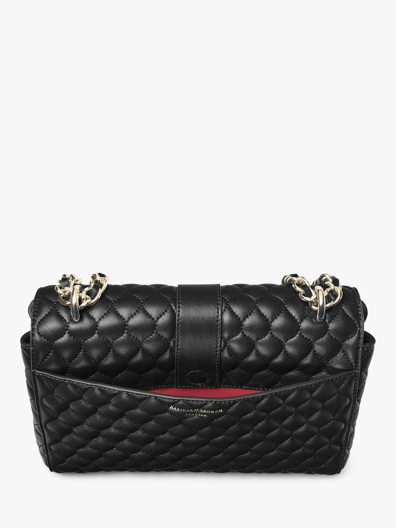Aspinal of London Lottie Large quilted leather shoulder bag (British brand)