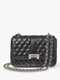 Aspinal Lottie Small smooth quilted leather shoulder bag, imported from the UK