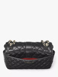Aspinal Lottie Small smooth quilted leather shoulder bag, imported from the UK