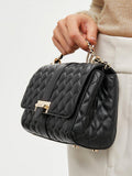 Aspinal Lottie Small smooth quilted leather shoulder bag, imported from the UK