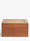 John Lewis poly rattan bamboo storage box cherry wood - British product