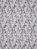 Peter Horton Textiles leaf motif viscose fabric grey 150cm, UK version