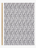 Peter Horton Textiles leaf motif viscose fabric grey 150cm, UK version