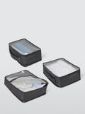 John Lewis packing cubes, set of 3, black, imported from the UK