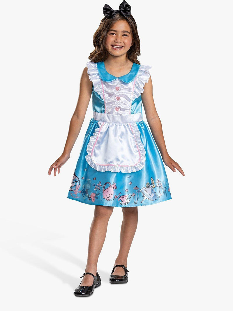 Alice in Wonderland Costume Dress with Apron and Bow Headband