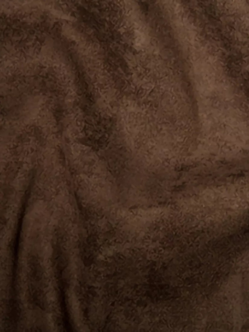 Oddies Textiles brown faux suede fabric (British brand)