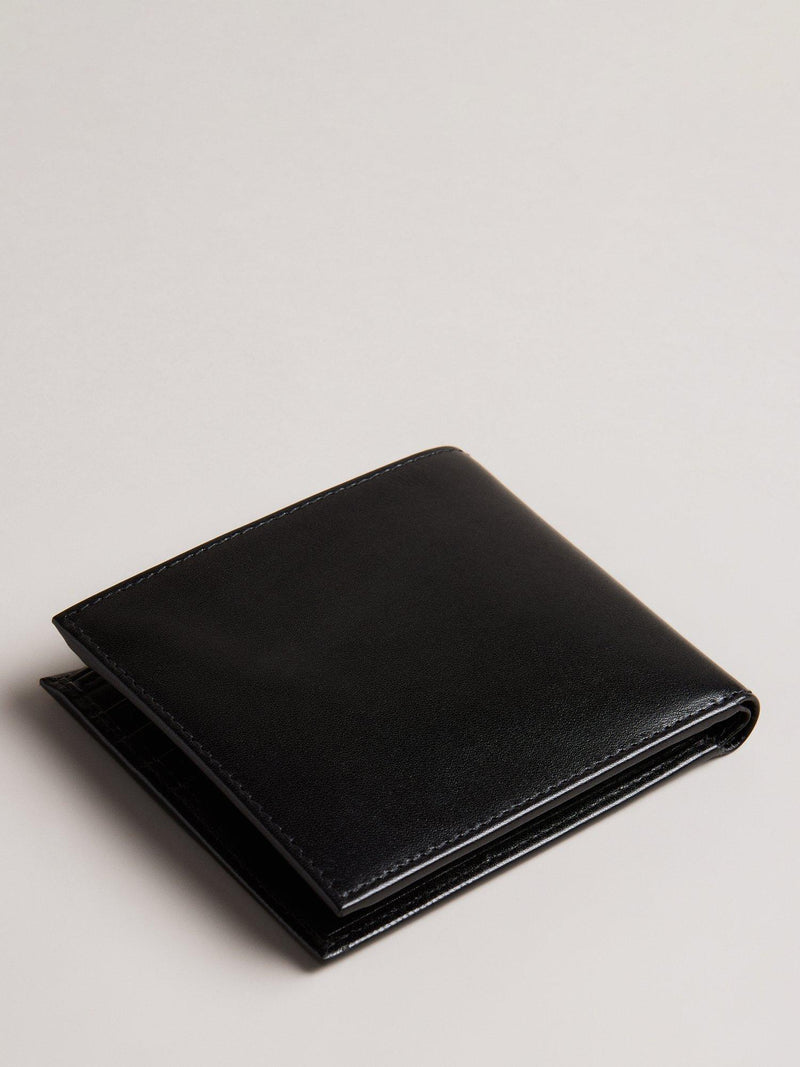 Ted Baker PRUGS leather wallet black compact size (British brand)