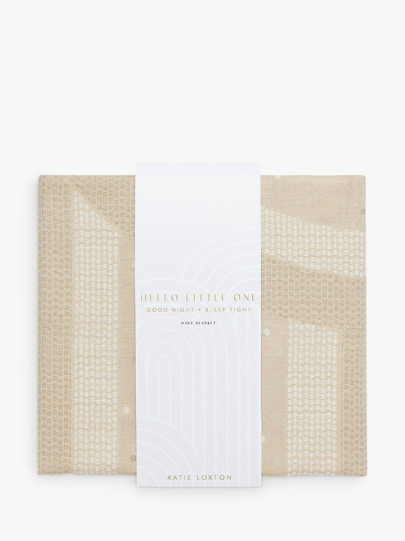 Katie Loxton knitted baby blanket cotton-lined (British brand)
