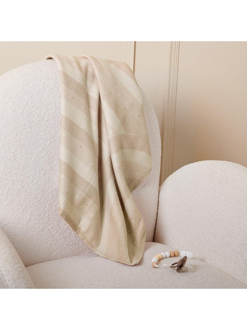 Katie Loxton knitted baby blanket cotton-lined (British brand)