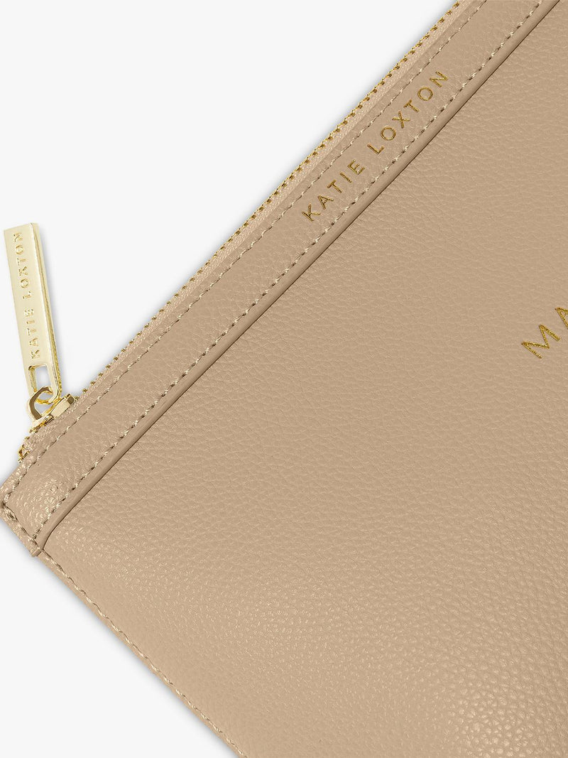 Katie Loxton Mummy & Baby Organiser Pouches Tan White (British brand)