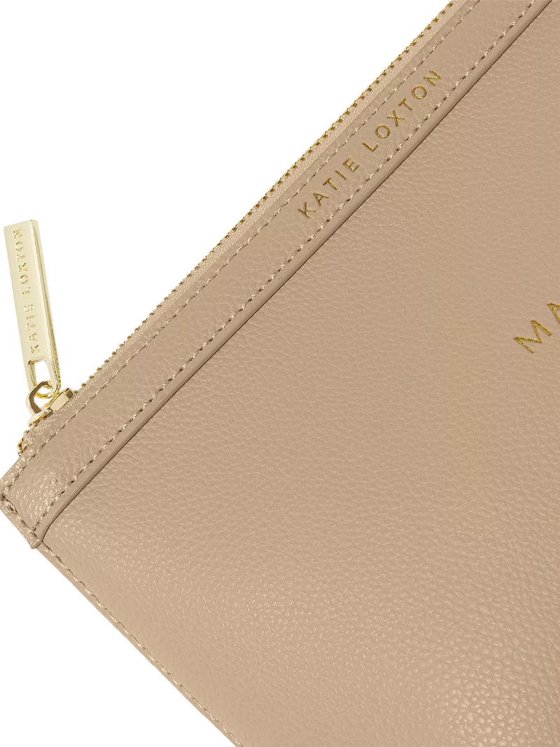Katie Loxton Mummy & Baby Organiser Pouches Tan White (British brand)