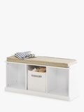 Great Little Trading Co Abbeville storage bench with cushion, imported from the UK
