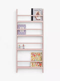 Great Little Trading Co pink narrow gallery bookcase, imported from the UK