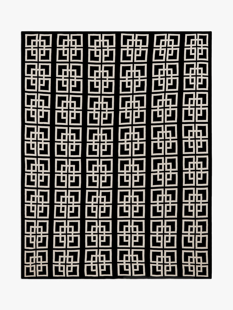 John Lewis chain geo knitted throw black 140x190cm (British brand)