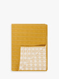 John Lewis Nessa Stitch reversible bedspread in ochre, 220x220 cm, UK version