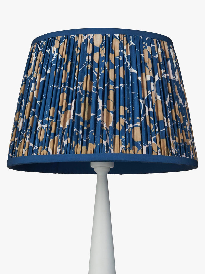 Matthew Williamson Balearic Pleated Lampshade Blue 30x45cm, imported from the UK