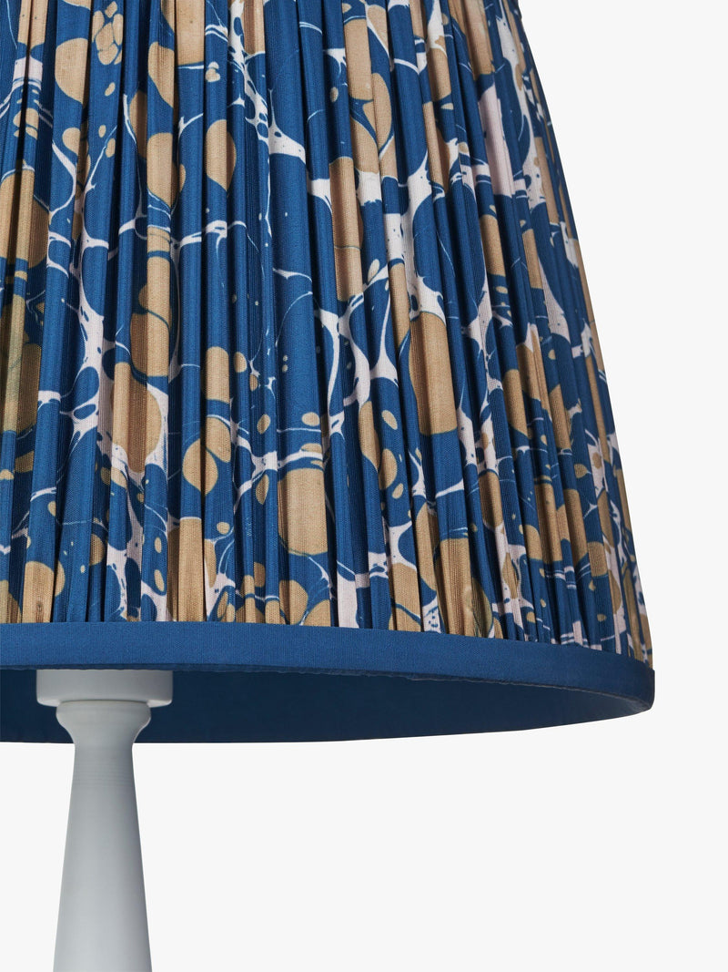 Matthew Williamson Balearic Pleated Lampshade Blue 30x45cm, imported from the UK