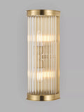 John Lewis Boston Ribbed Glass Bathroom Wall Light - Antique
