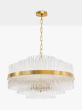 John Lewis Shiminista large chandelier pendant ceiling light matte brass - British product