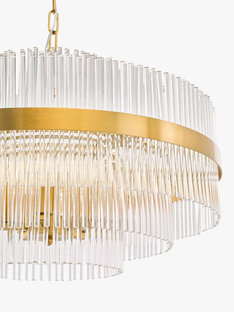 John Lewis Shiminista large chandelier pendant ceiling light matte brass - British product