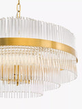 John Lewis Shiminista large chandelier pendant ceiling light matte brass - British product