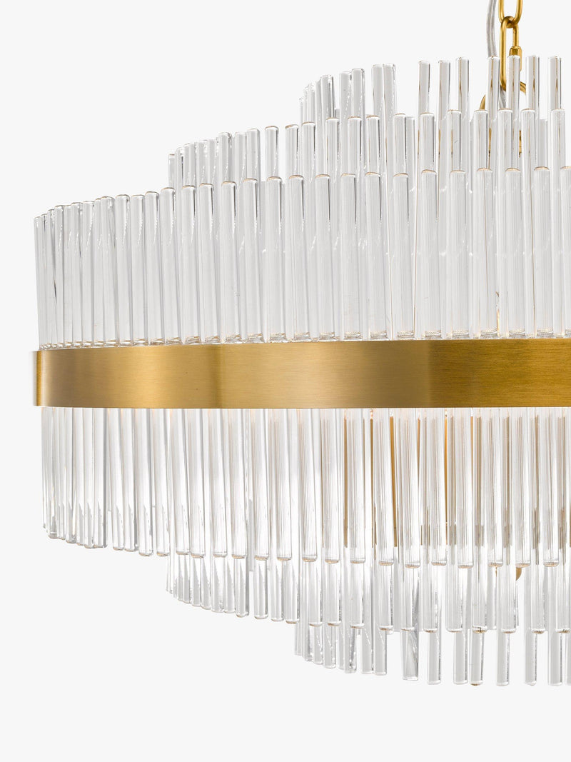 John Lewis Shiminista large chandelier pendant ceiling light matte brass - British product