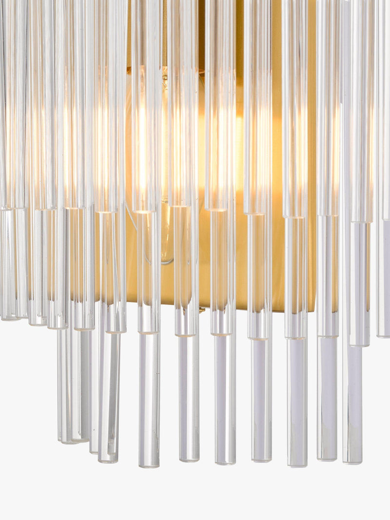 John Lewis Shiminista chandelier wall light matte brass, UK version