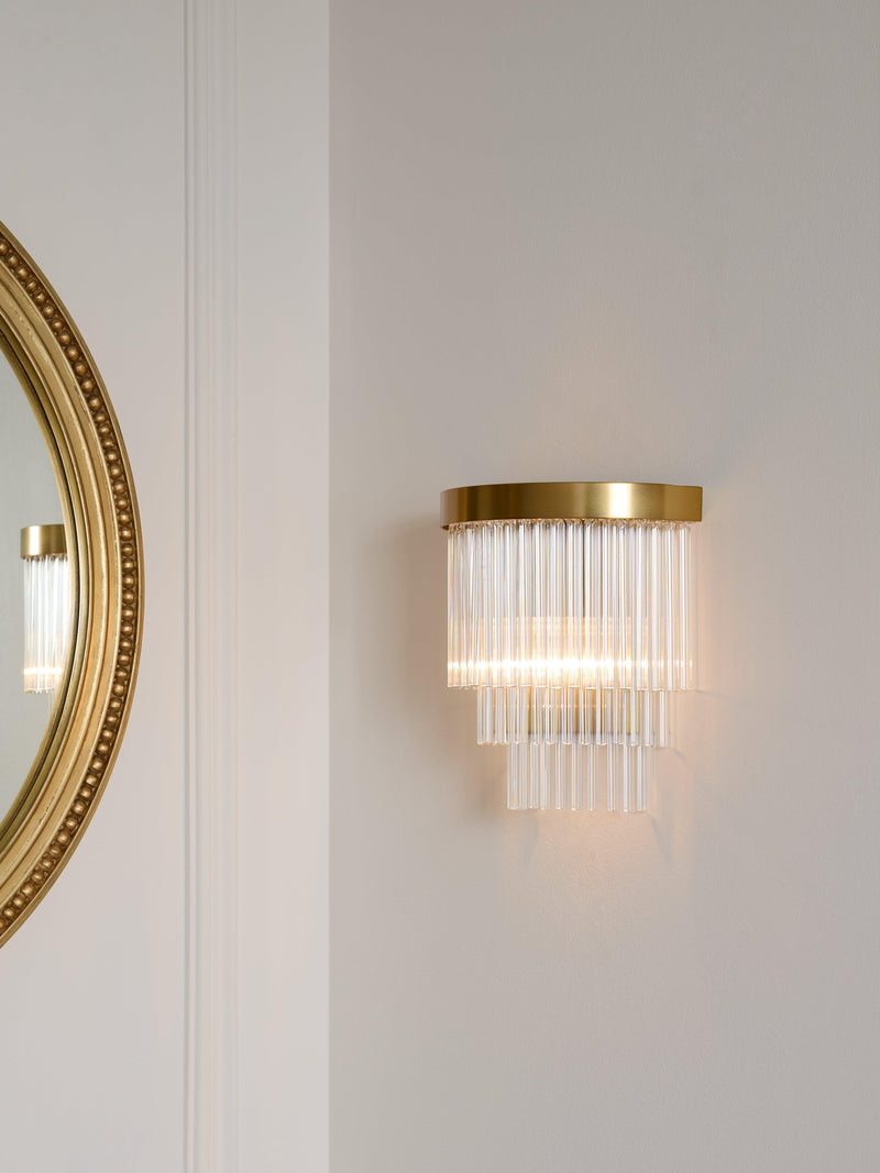 John Lewis Shiminista chandelier wall light matte brass, UK version