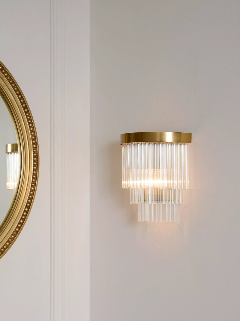 John Lewis Shiminista chandelier wall light matte brass, UK version