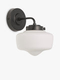 John Lewis School House opal glass bathroom wall light, UK version