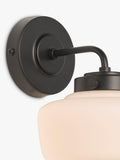 John Lewis School House opal glass bathroom wall light, UK version