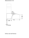 Bosch chimney cooker hood 80cm black (British brand)