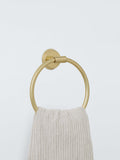 John Lewis towel ring brushed brass, imported from the UK