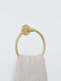 John Lewis towel ring brushed brass, imported from the UK