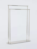 John Lewis freestanding double towel rail chrome finish, imported from the UK