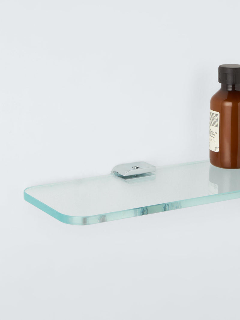 John Lewis Project glass shelf chrome effect - British product