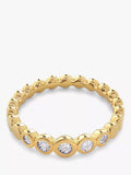 Monica Vinader Diamant-Halb-Eternity-Ring, importiert aus dem Vereinigten Königreich