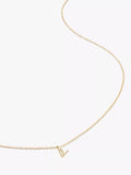 Monica Vinader Yellow Gold Small Initial Pendant Necklace