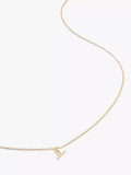 Monica Vinader Yellow Gold Small Initial Pendant Necklace