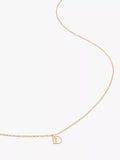 Monica Vinader Yellow Gold Small Initial Pendant Necklace