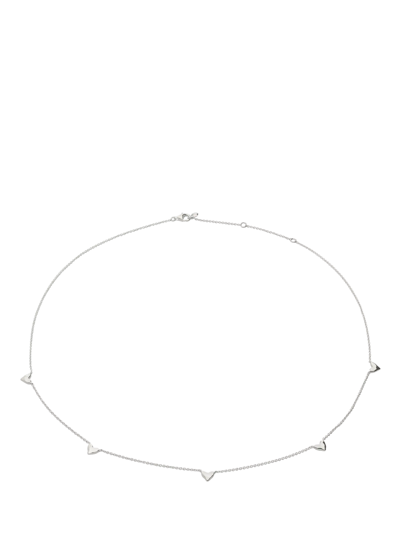 Collier à chaînettes cœur Monica Vinader argent sterling, version UK