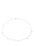 Collier à chaînettes cœur Monica Vinader argent sterling, version UK