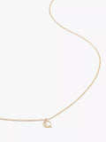 Monica Vinader Yellow Gold Small Initial Pendant Necklace