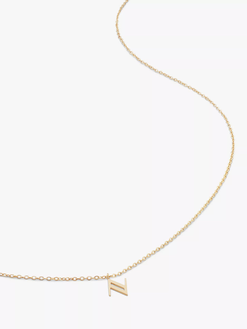 Monica Vinader Yellow Gold Small Initial Pendant Necklace